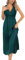 Alcea Rosea Femme Chemise de Nuit en Satin Longue Nuit Dentelle Nuit Sexy Robe élégante sans Manches Loisirs S-XXXL (Vert foncé, XL)