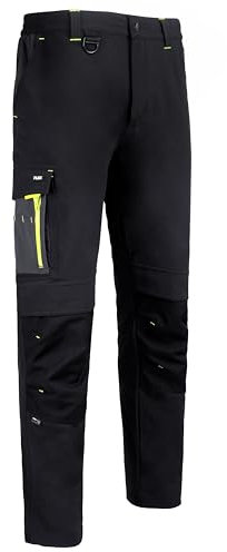 BeeSwift Flex® Workwear Trousers Unisex Two-Toned Black/Grey Durable Four-Way Stretch Fabric Breathable Outdoor Walking Trousers - 46 Regular