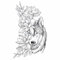 x3 Tatouage Éphémère Loup et fleurs - 1 lot de 3 Feuilles de tatouage temporaire animal | Bras, épaule, dos, mollet, cuisse, jambe | Noir | Homme, Femme - TATTOO YOUR STYLE