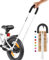 PROMETHEUS BICYCLES Fahrradstange für Kinderfahrrad | Schiebestange Kinderfahrrad | verstellbare Schubstange Fahrrad Kinder - Achsmontage | Weiss