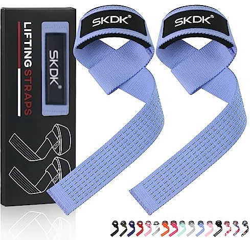 Zughilfen Krafttraining Frauen Bodybuilding,Lifting Straps Gym Deadlift, KreuzhebebÄnder Mit Neopren Gepolstertes Handgelenk, Rutschfestes Silikon, für Gewichtheben, Bodybuilding