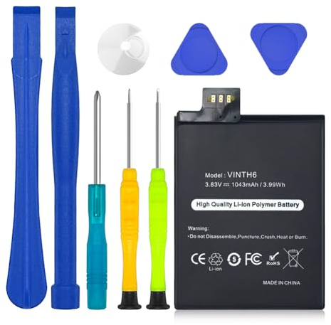 Neuer Ersatzakku A1574, Aufgerüsteter 1043mAh Li-Polymer Ersatzakku für iPod 7.1, Apple iPod Touch 6th, Apple iPod Touch 6th Generation, 020-00425, A1641 MP3-Player Musik Player