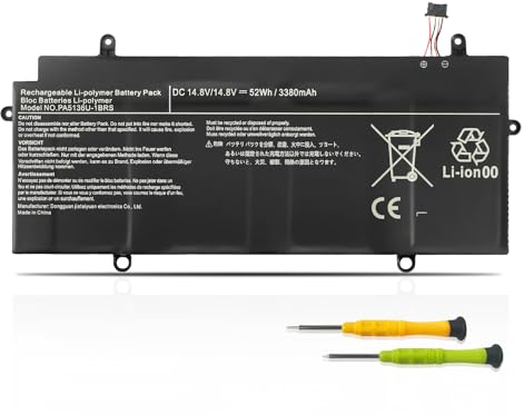 52Wh PA5136U-1BRS Laptop Batterie pour Toshiba Portege Z30-A Z30-B Z30-C Z30T-A Z30T-B Z30T-C Z30-A1301 Z30-A1302 Z30-A1310 A3201L A872 Z30T-C-145 Z30-A-1FD 1D6 1G6 13W 13E 13L 13G 13K 10W 10P 10Z 1DU