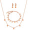 KIM JOHANSON® Edelstahl Damen Multi Layer Set *Malia* Halskette, Armband & Ohrringe in Silber, Gold & Roségold | Boho Schmuck für Frauen | Kreise Kette | Wasserfest | Verstellbar | Inkl. Schmuckbeutel
