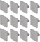 Decoranddecor Calla Square Cabinet Knob Door Pull Handle Kitchen Cupboard Furniture Drawer (12 Pack, Polished Nickel Black)