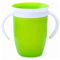 Bicchiere in Silicone per Bambini da 240 Ml con Chiusura a 360 Gradi, Doppi Manici, Colore Brillante per Viaggi a Casa (Erba verde)