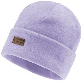 Sterntaler Beanie aus feinem Microfleece - Mädchen Mütze mit Umschlag - Übergangsmütze - Lavendel, 55