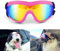 NAMSAN Sonnenbrillen für Hunde Einstellbar Hundebrille Wasserdicht Winddicht Hunde Motorradbrille Schutzbrille-Rosa