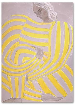 Orjdjz Wxkbl Abstraktes Sofia Lind Poster Gestreifter Pyjama Frau Wandkunst Sofia Lind druckt Sofia Lind Leinwandgemälde für Wohnkultur Bild 50x70cm Kein Rahmen