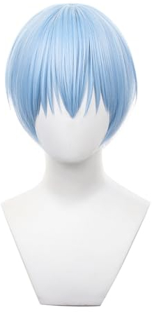 Anime Himmel Cosplay Perücke für Sousou no Frieren, kurze blaue Haarperücken für Männer und Jungen