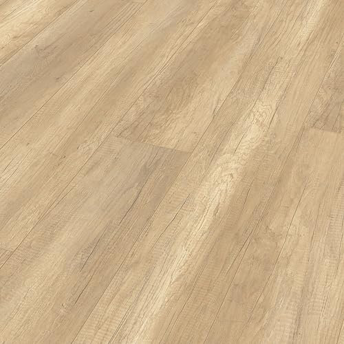 Meister Laminatboden MeisterDesign. Laminate LL 150 S 2052 x 220 x 10 mm 06259 Bootshaus Eiche hell Rohholz-Poren-Struktur