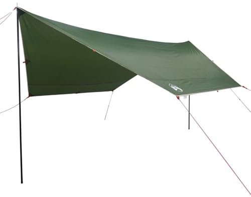 vidaXL Lona de camping impermeable verde 430x380x210 cm