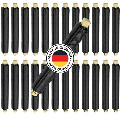 Weichgeglühter PREMIUM Blumendraht Made in Germany Ø0,65mmx38m je Stück | Äußerst biegsam, stabil & flexibel als Bindedraht, Wickeldraht, Pflanzendraht, Pflanzenhilfe (Blau geglüht, 25 Stk.)