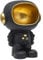 HOME DECO FACTORY, HD0160, Black Empty Pocket Astronaut Statue, Modern and Practical Decorative Object, Futuristic Design, Ideal for Living Room or Office, Size: 20 cm, Color: Black and Gold