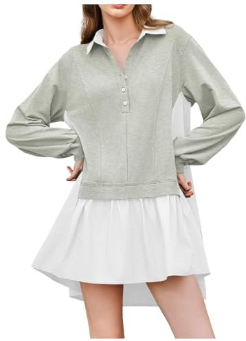 WVONIF Robe Longue Noel Femme Robe Pull Femme Col V Dentelle Ample en Maille Long Pullover Tricot Robe De Noël À Manche Longue Robe De Soirée Robe Longue Rose Pale Jupe Femme Grande Taille a Fleure