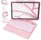 MAYDORHER For iPad Air 11 Inch Keyboard Case (M3-2025, M2-2024), Unique Cyberpunk High-tech 360° Rotating Style with Pressure Reduction Sound Effect for iPad Air 6/5/4th, Pro 11 4/3/2/1, Pink