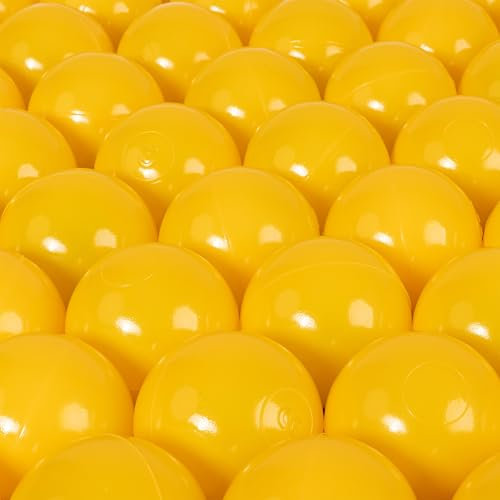 H&F Heimtextilien 300 Bälle für Bällebad Ø 6 cm – Gelb Plastikbälle für Kinder & Babys – Weiche & langlebige Spielbälle – BPA-frei & schadstofffrei – Perfekt für Spielzelt, Hüpfburg & Garten