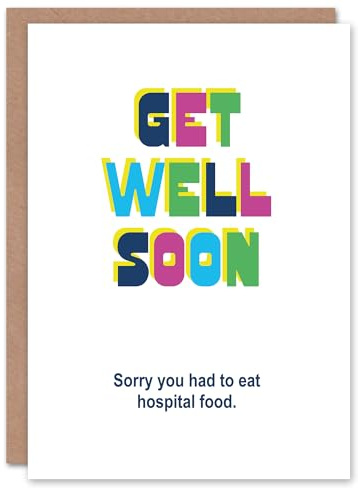 Artery8 Sorry You Had To Eat Hospital Food Sincere Funny Get Well Card