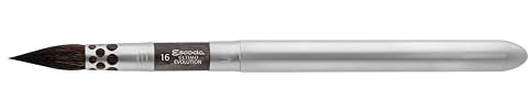 Escoda Ultimo Evolution Pinceau de voyage rond pour aquarelle Manche court Taille 16