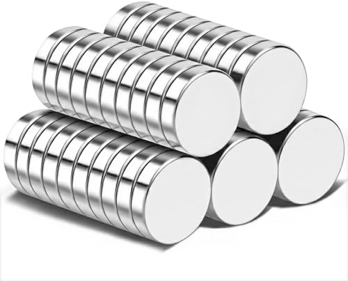 Pack of 50 Magnets Strong 12 x 3 mm Mini Magnets | Small magnets for 3D printing, refrigerator, magnetic board, whiteboard, pin board, office