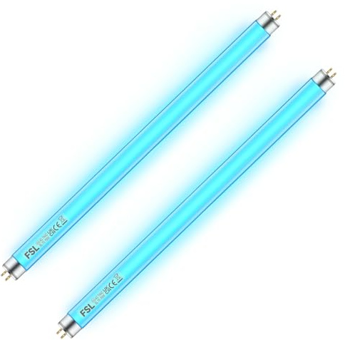 GKT FSL BL T5 F8W Tubos de Repuesto para Lámpara Antimosquitos, 30.2 cm, Tubos UV de 365 nm Compatibles con lámparas antimosquitos/moscas/antiparasitos de 16W (paquete de 2 unidades)