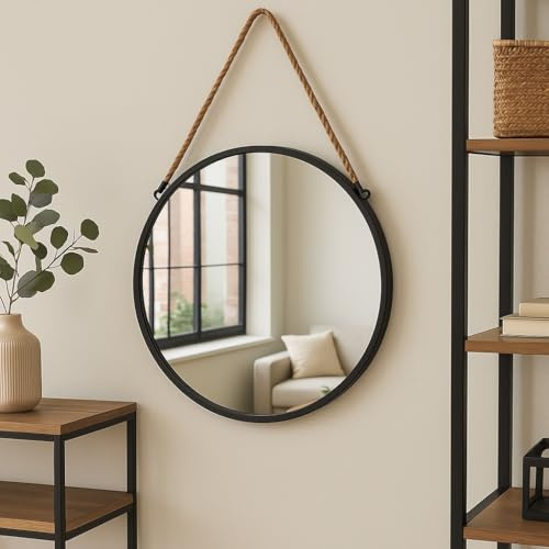 EDAXO Runder Wandspiegel TINDRA, Ø 50 cm