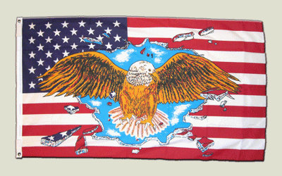 Digni drapeau USA Etats-Unis avec aigle large 90 x 150 cm