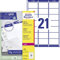 AVERY Zweckform L7160-250 Adressetiketten/Adressaufkleber (5.250 Etiketten mit ultragrip, 63,5x38,1mm auf A4, bedruckbar, selbstklebend, für DIN B6/C6 Briefkuverts, Papier matt) 250 Blatt, weiß