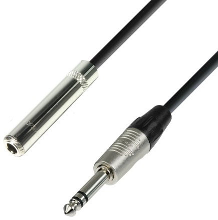 Adam Hall Cables 4 STAR BOV 0600 - Cable de Extensión para Auriculares de Jack 6,3 mm estéreo a Jack 6,3 mm estéreo 6 m