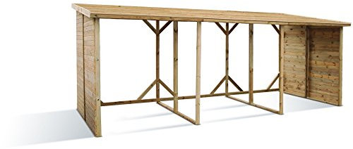 Abri bûches de Jardin en Bois XXL - 206 x 220 cm - Cerland