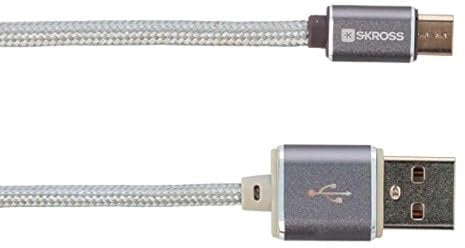 SKROSS Charge Sync Charging Cable Silver One Size