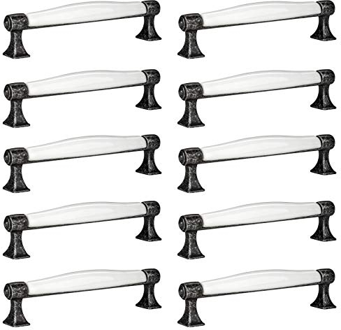 SO-TECH® 10er SET Schubladengriff MARIE Retrogriffe Altsilberoptik BA 128 mm