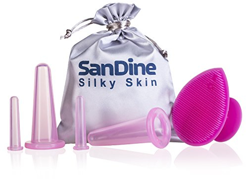 Facial Cupping Set - Schröpfen Gesicht - Face Cupping Gesicht Schröpfen - Cupping Therapy Set for Face - Gesichts Schröpfkopf-Therapieset - Anti Cellulite Therapie-Set Silikon von Sandine