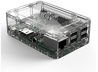 OneNineDesign Gehäuse für Raspberry Pi 3 Model B+ und Vorgängermodelle, Farbe: transparent