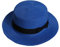 Elonglin Femme et Enfant Chapeau de Paille de Soleil Panama Capeline Chapeau Porkpie avec Nœud Papillon Bleu Royal Enfant