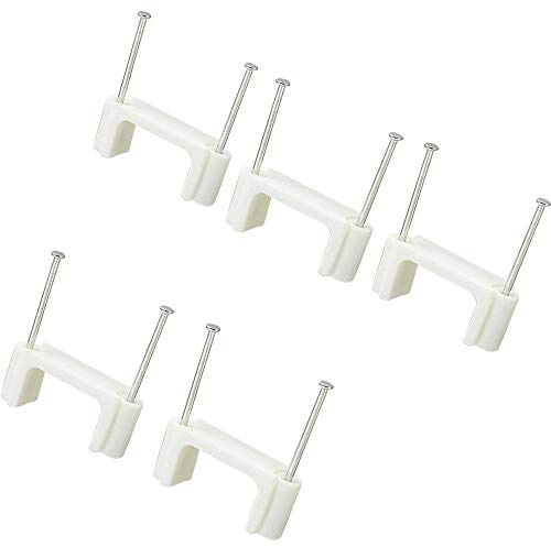 TRU COMPONENTS TC-DNF24203 Nagelschellen 1593095 Bündel-Ø-Bereich 24 mm (max) zweilaschig Weiß 100 St.