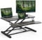 PUTORSEN 32 inch Standing Desk Converter, Height Adjustable Sit Stand Desk Converter for PC Computer Screens, Ergonomic Adjustable Desk Riser with 31 inch Keyboard Tray and Tablet Slot, Black