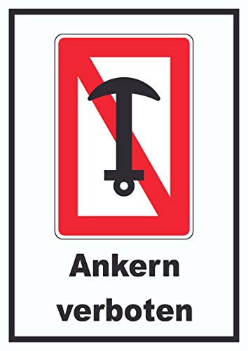 HB-Druck Ankern verboten Schild A5 (148x210mm)
