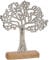 matches21 Skulptur Deko Baum aus Metall & Holz Holzfigur Metallfigur Skulptur Dekoration Silber braun 1 STK 22x5x27 cm
