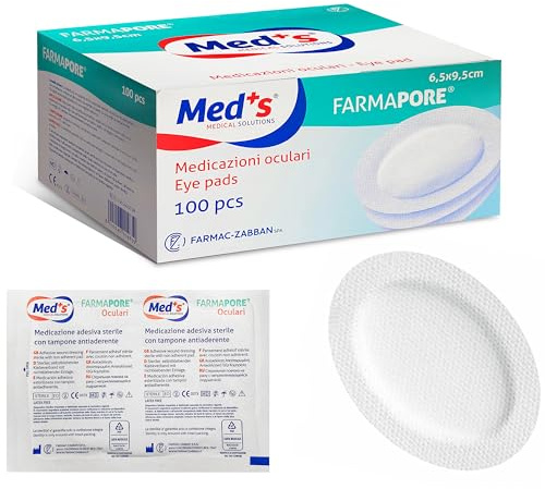Medikalmono - 100 sterile Augenmedikationen selbstklebend mit antihaftbeschichtetem Pad FARMAPORE