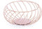 Homede Panier de rangement décoratif en métal - 22 x 22 x 10 cm - Panier multi-usages - Or rose - Merida