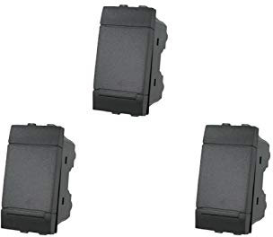 3X Deviatore 1P 16A Unipolare Nero Compatibile Bt Living SANDASDON SD80003