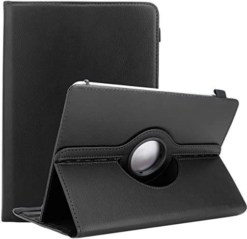 Cadorabo Étui pour Tablette Compatible avec Lenovo Tab 4 10 Plus (10.1) en Noir - Housse de Protection en Cuir synthétique avec Fonction de Support - Étui à 360 degrés avec Bande élastique