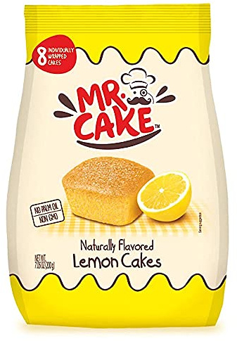 Mr. Brownie Lemon Cakes | 8 Brownies pro Packung | auch warm ein Genuss | köstliches Feingebäck | ohne Palmöl | 200g