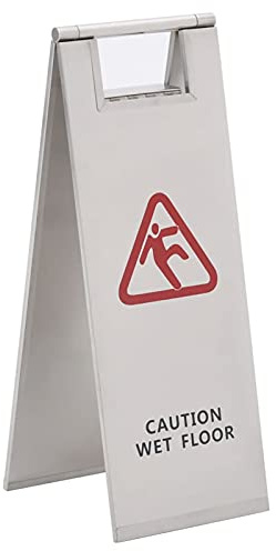 Tidyard Achtung Rutschgefahr, Warnschild für Nassboden, 2-seitig Beschriftet, klappbar, Edelstahl
