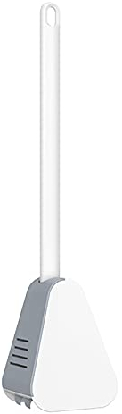 Golf Toilettenbürste Golfbürstenkopf, Golf silikon Toilettenbürste,WC Bürste mit langem Griff & Halter Set, für Tiefenreinigung Badezimmer (Weiss)