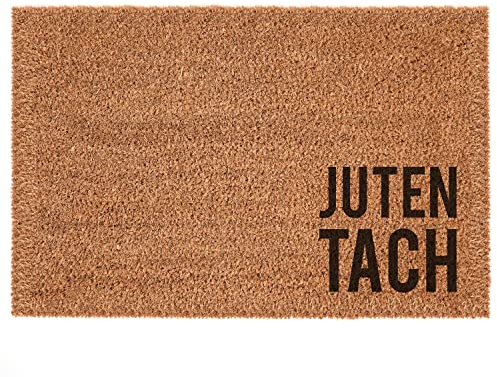 Interluxe Kokos-Fußmatte - Juten Tach - Kokosmatte Willkommen als Türvorleger für Wohnungstür & Haustür - Qualitätsprodukt langlebig, robust und nachhaltig (50 x 70 cm)