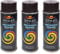 VE-INDUSTRIES Lot de 3 sprays de peinture selon RAL - 400 ml - Pour bois, métal (noir profond 9005 brillant)