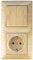 Gunsan Enchufe Visage KOMBI con interruptor doble, interruptor de serie, protección de contacto, empotrado, aspecto de madera, madera de águila