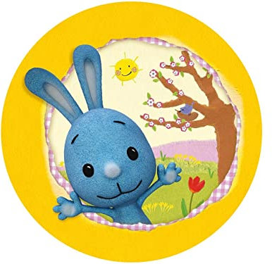 Tortenaufleger Kikaninchen, rund 20cm Fondantpapier PREMIUM